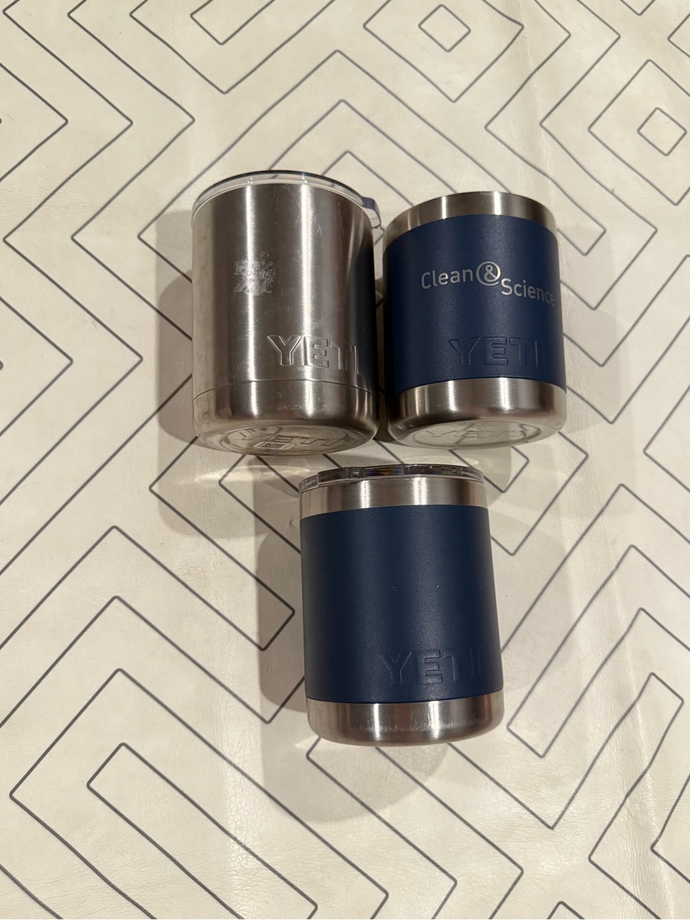 Bundle of YETI Blue Stainless Steel Insulated Tumblers